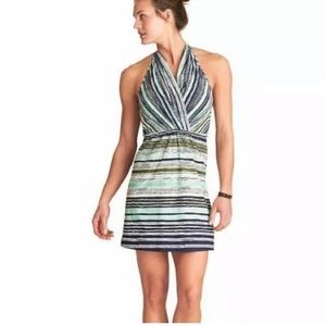 Athleta halter striped dress Size 6
